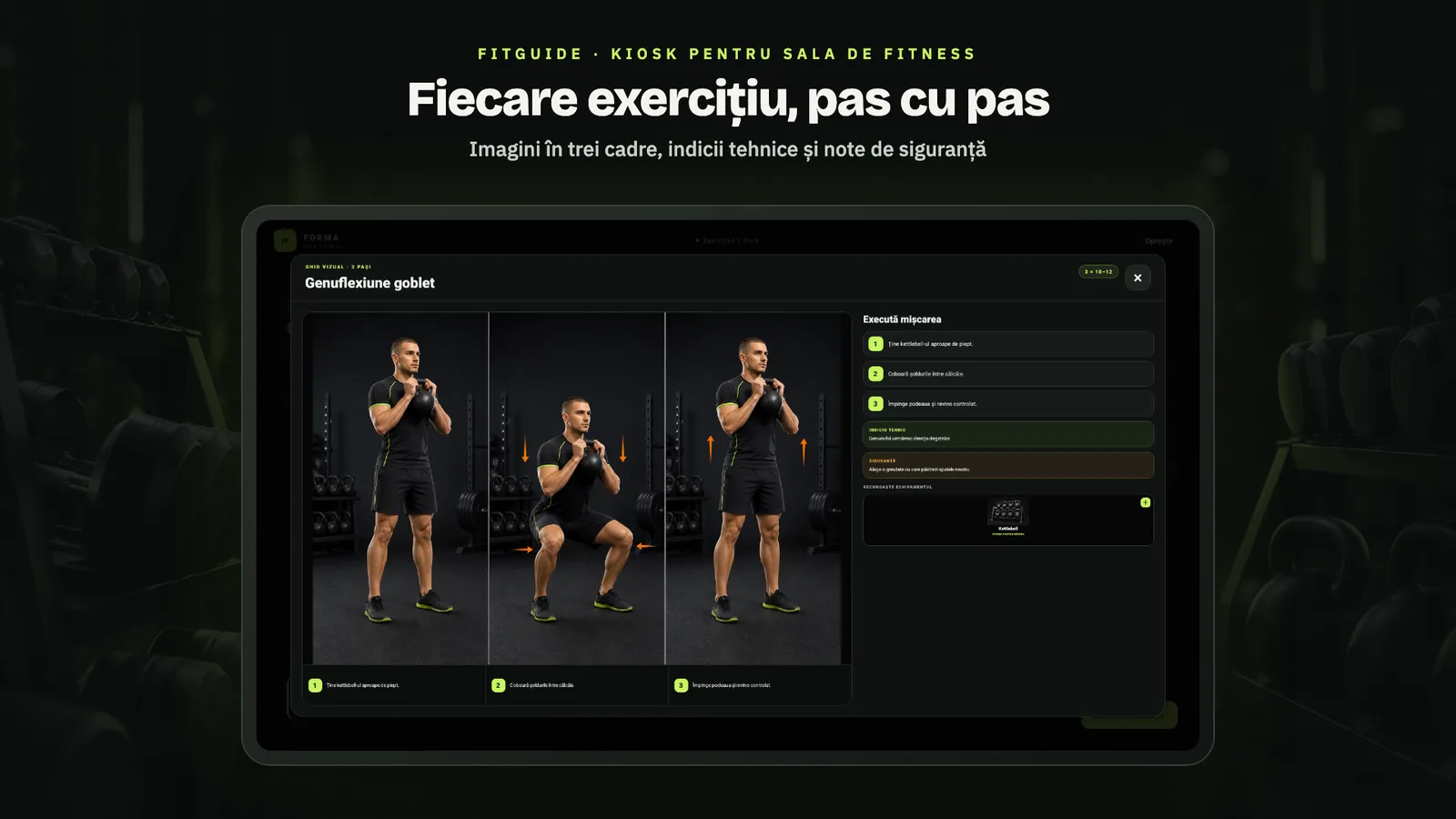 FitGuide: exercițiul, pas cu pas